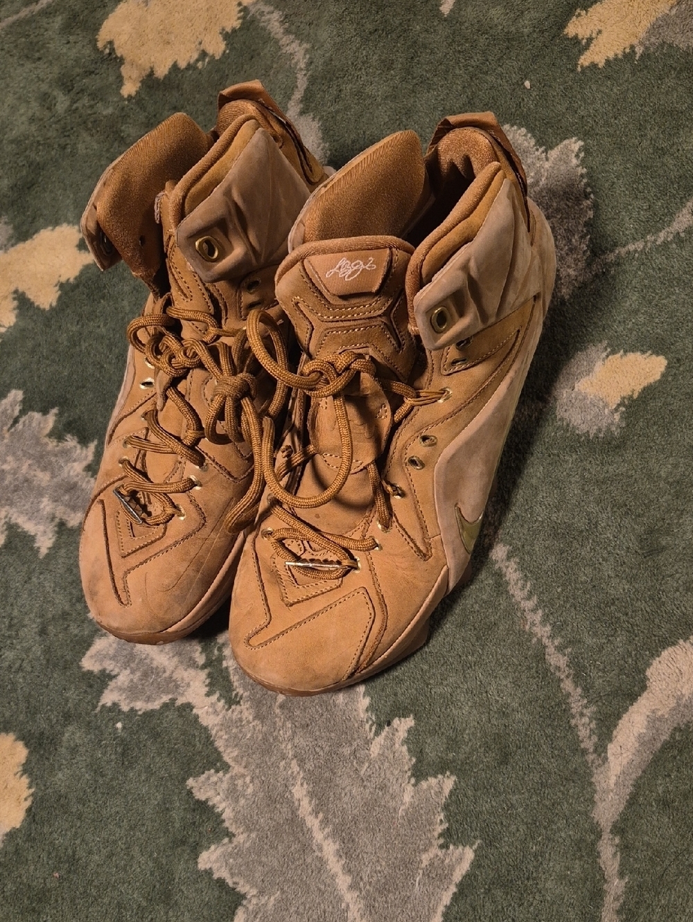 Nike Tan Suede High-Top Sneakers